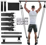 Pilates Bar Set with Multifunction Resistance Bands for Yoga & Fitness